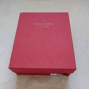VALENTINO GARAVANI Empty Shoe Box Red Storage Gift Box 12x10x4.5”